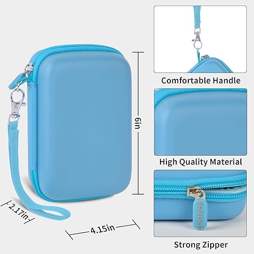PAIYULE Travel Case Compatible with RG353V/ RG353VS/ R36S Retro Handheld Game Console, Handheld Emulator Storage Holder Organizer, Android Game Console Carrying Bag (Blue) (Box Only)