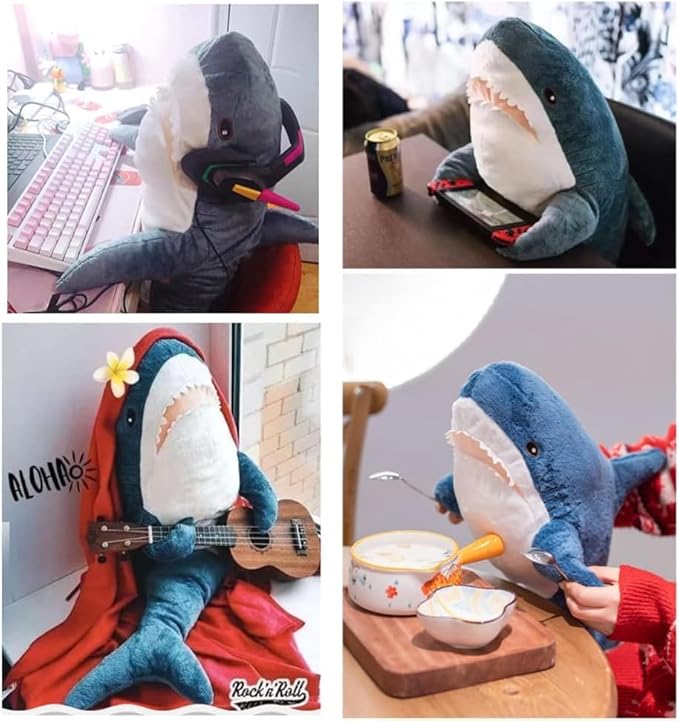 40 inch Shark Stuffed Animal Toy,Stuffed Animal Sharks,Plush Shark Toys,Soft Cushion Pillow Plush Pillow,Room Decoration for Boys and Girls Plushies for Kids