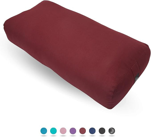 Everyday Yoga Premium Bolster, Soft & Supportive Meditation Pillow with Carry Handle, Lightweight Cushion for Restorative Yoga & Relaxation (Multi-Color)