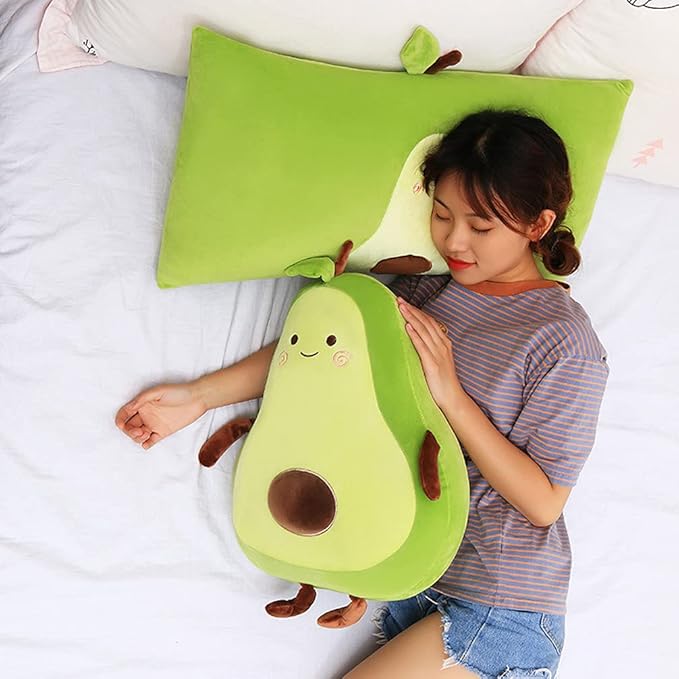 MMTTAO Stuffed Animal Avocado 15 Inch Plush Toys Squishy Snuggle Soft Kawaii Food Shaped Plushies Fruit Series Cute Dolls Collection Hugging Pillow Cushion Gifts for Kids Children Boys Girls, 15Inches