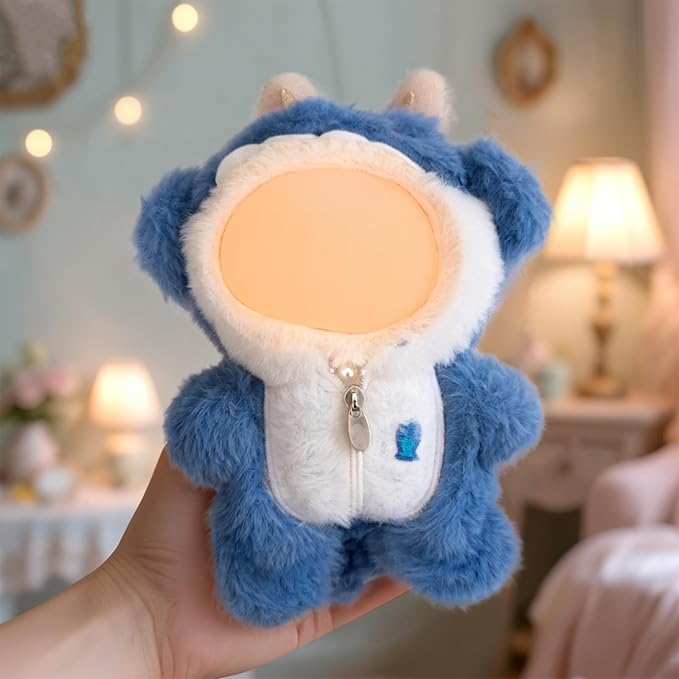 17cm Doll Clothes Outfit Set,Dolls Keychain Accessories Clothing Set ,Blue Shark Clothes,Handmade Faking Animal Style Outfit Jumpsuit(NO Doll)