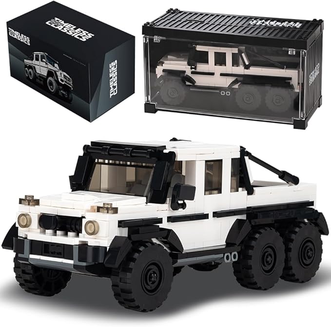 PB8811 1:32 G-630 Off-Road Vehicles Buliding Blocks Set, 581 Pieces MOC Racing Car Kit with Display Container, Clamping Blocks Car Gift for Adults