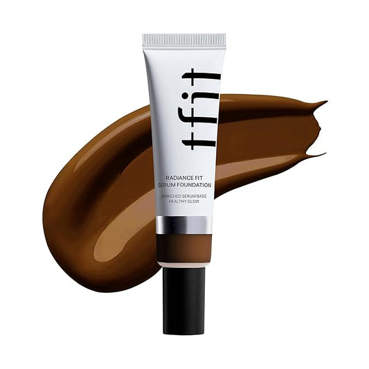 Radiance Fit Serum Foundation - Flawless Coverage, Dewy finish, Long-lasting Waterproof and sweatproof,Lightweight,Creamy Natural,1.05 Oz. (N13 Burnt, 1.05 Oz.)