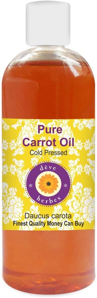 Deve Herbes Pure Carrot Oil (Daucus carota) Cold Pressed 200ml (6.76 oz)