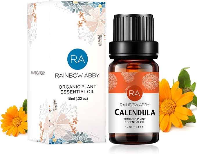 2-Pack Calendula Essential Oil 100% Pure Oganic Plant Natrual Flower Essential Oil for Diffuser Message Skin Care - 10ML