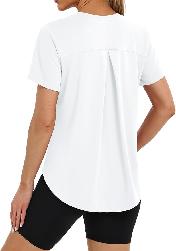 BKRIVE Workout Tops for Women UPF 50+ Quick Dry Shirts (S-3XL) | Ideal for Hiking, Yoga, Running, Gym workouts, Pilstes, Tennis & Travel. Lightweight, Breathable & Moisture wicking