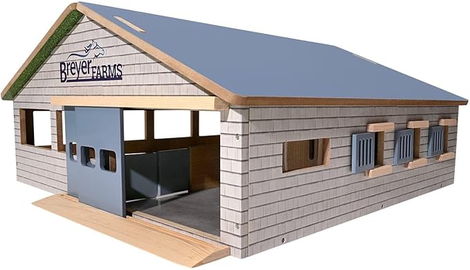 Breyer Horses Farms Deluxe Arena Stable | 24 Piece Playset | 2 Stablemates Horses Included | 24.25" L x 22" W x 10.5" H | 1:32 Scale | Model #59243