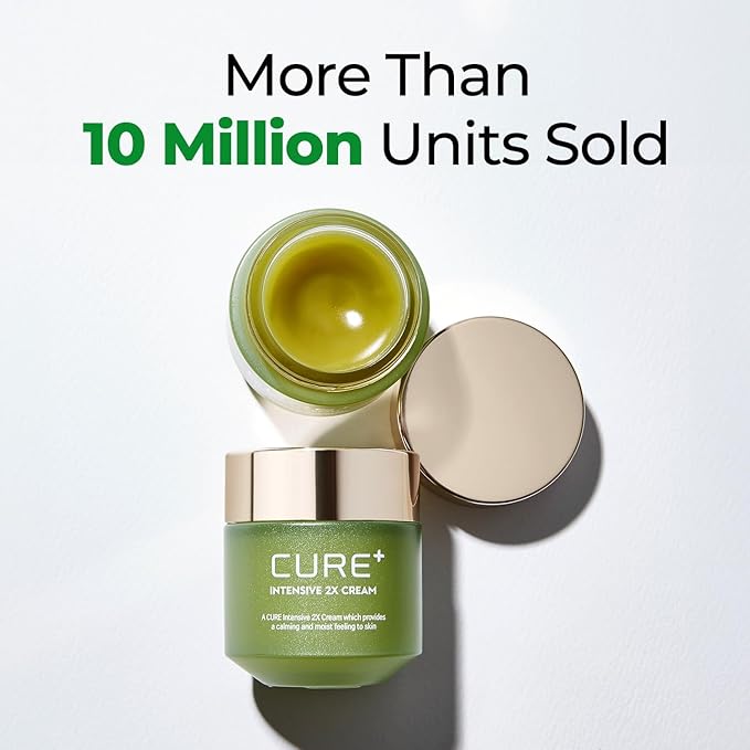 Cure Intensive 2X Cream, Premium Aloe Deep Moisturizing Multi Balm, Korean Skincare, Face Moisturizer for Dry Skin (Pack of 1)