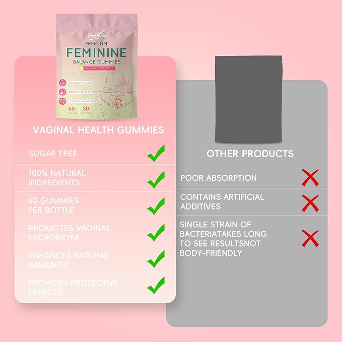 Premium feminine Balance Gummies for Women’s - Hawaiian Pineapple Gummies for Women PH Balance Support - Delicious PH Balance for Women’s with Immune Support - Vegetarian Friendly - 60 Count