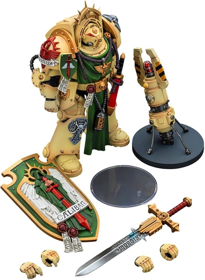 JOYTOY Warhammer 40,000 1/18 Action Figure Dark Angels Deathwing Knight 1 with Power Sword, Storm Shield and Teleport Homer Collection Models Birthday Gifts 15Age+ Pre-Order
