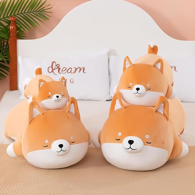 Shiba Inu Stuffed Animals, Soft Shiba Inu Dog Plush Pillow Cute Corgi Dog Plush Toy Gifts for Girls Kids Birthday Valentine(70cm/27.5inches)