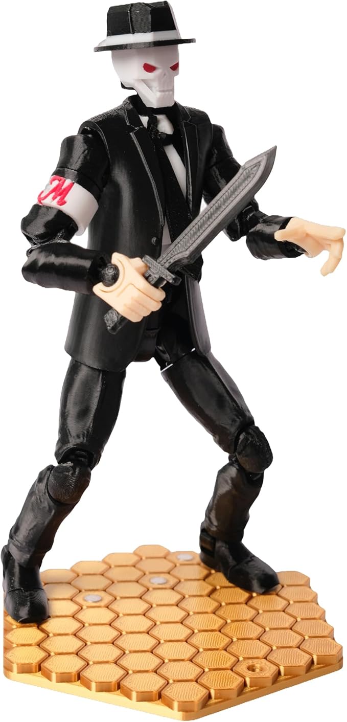 (Assembly Completed T13 Action Figure, 8.1 inches, Strong Magnetic Accessories, 3D Printed Robot Multi-Jointed Movable, Desktop Decorations for Game Lovers，POP Dancer (Black)