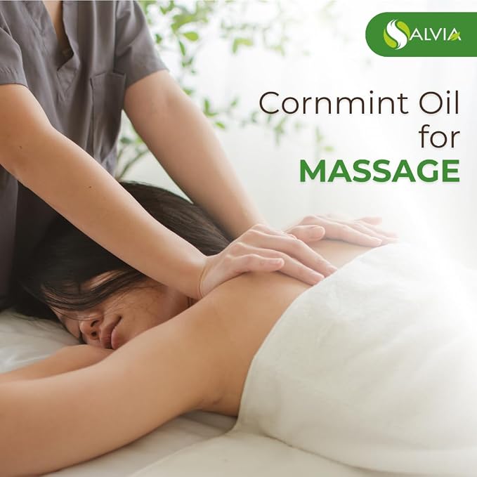 Salvia Cornmint Oil Cosmetic Grade (250 ml / 8.45 fl oz) - Minty Aromatic Oil for Skin Hair Massage & DIY Formulations