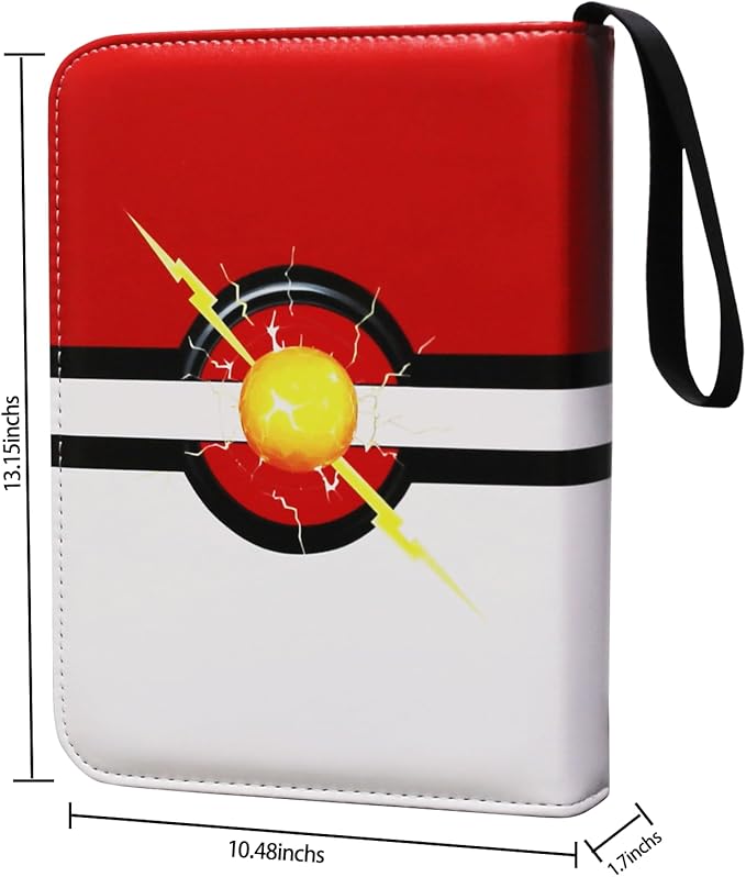 900 Pocket Trading Card Binder, 9 Pocket Card Storage Album with Zipper, Card Organizer Portfolio Book for Standard Size Trading Cards, Sports Cards and Game Cards