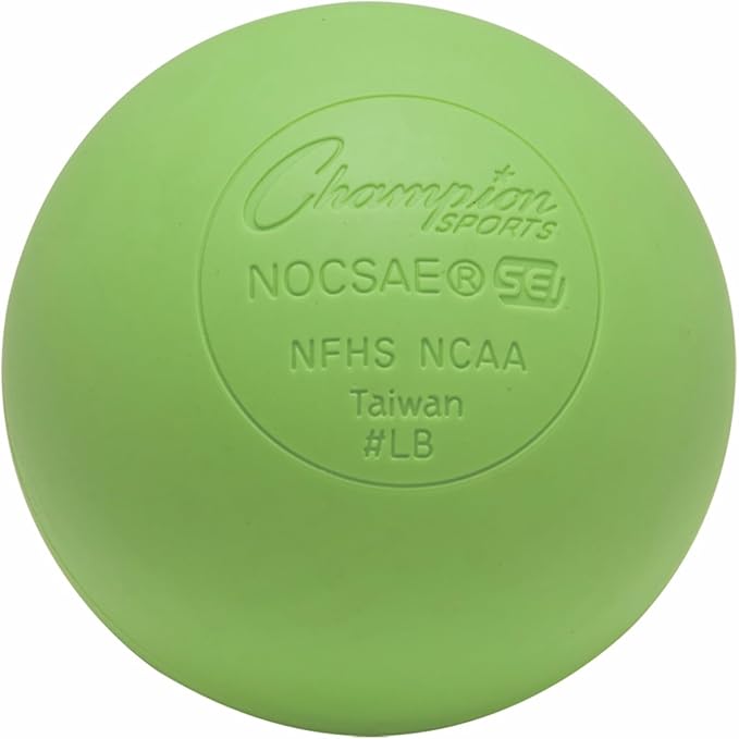 Champion Sports Lacrosse Balls – Official Size SEI Certified, Multi-Color Packs of 3, 6, or 12 for Practice & Games