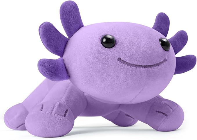 Axolotl Plush Toy, Soft Cute Stuffed Animal Axolotl Pillow Doll - Purple