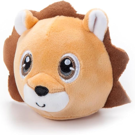The Petting Zoo Lion Stuffed Animal Plushie, Gifts for Kids, Squishiez Wildlife Animal Squeeze Toy, Brown Lion Plush Toy, 3 inches