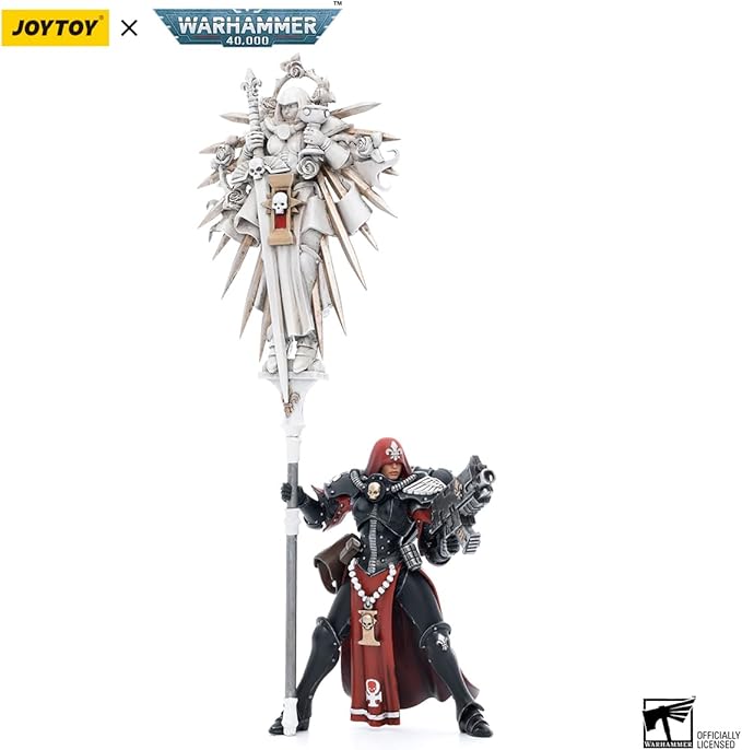 JOYTOY 1/18 Action Figures - Warhammer 40,000 Adepta Sororitas lmagifier Sister Saelon - 4‘’,Classic Character,Collectible,Age 15 and Above