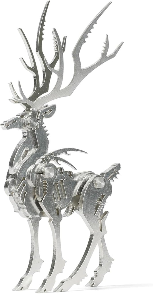 Mythical Forest Deer 3D Metal Puzzle Model for Adults, DIY Animal Sculpture 3D Model Kit Immersive Creative Building Model Art Desk Decor