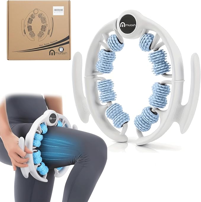Anti-Cellulite Massage Roller for Legs & Body – Cellulite Roller & Cellulite Massage Tool with Deep Tissue Fascia Rolling for Lymphatic Drainage, Thighs & Buttocks (Blue)