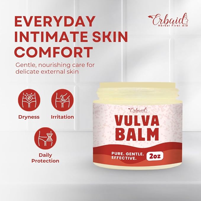 Vulva Balm – Vaginal Moisturizer for Women with Vaginal Dryness & Sensitive Skin – Natural Fragrance-Free Feminine Intimate Skin Care – Menopause & Postpartum Support – External Use Only, Made in USA