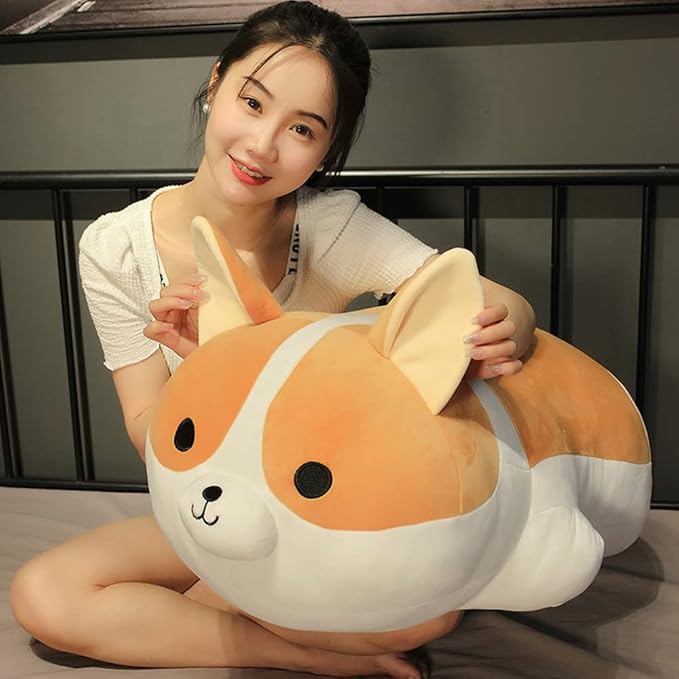Plush Corgi Dog Shiba Inu Dog Plush Pillow Stuffed Animal Kids Plush Toy Pillow (Corgi, 80cm/31.4in)