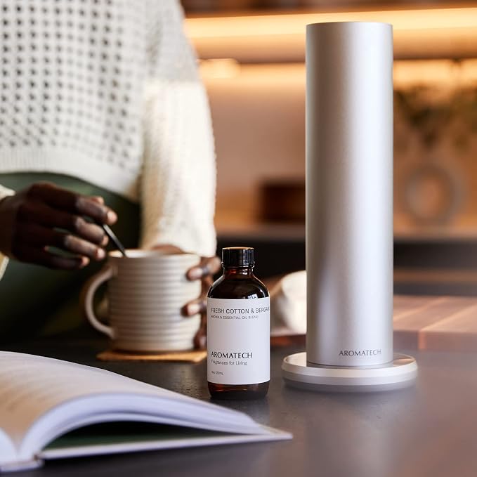 AromaTech Fresh Cotton and Bergamot Essential Oil Blend: Luxury Hotel Inspired Aromatherapy with Bergamot, Fresh Cotton & Sandalwood for Ultrasonic Diffusers & Nebulizers (10 mL)