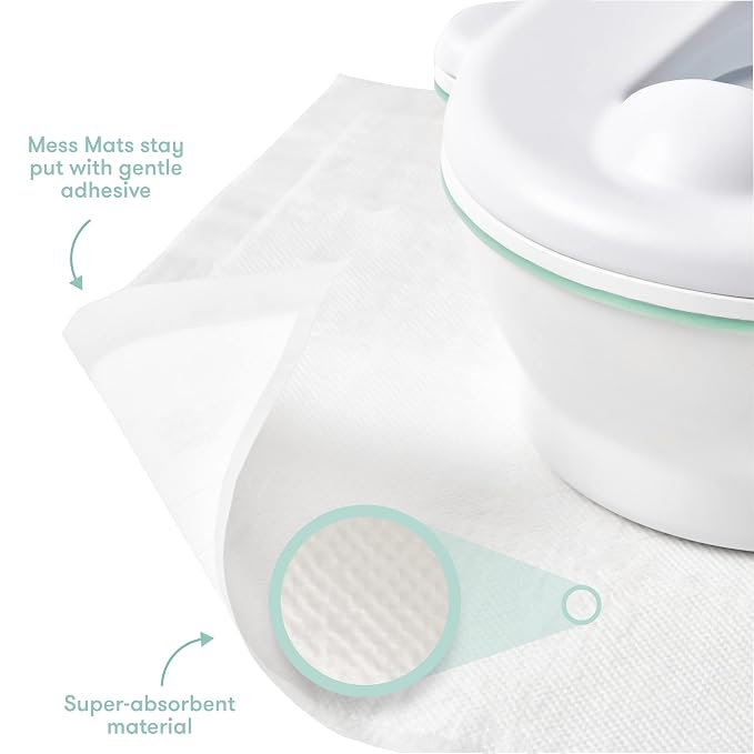 Frida Baby Potty Mess Mats | Disposable, Super-Absorbent Floor Pads for Easy Cleanup (Pack of 2)