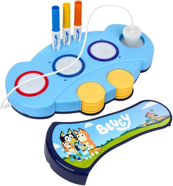 Crayola Magic Light Up Bluey Stamper Art Set, Toddler Mess Free Coloring & Stamping Kit, Essential Easter Basket Stuffer for Kids, Bluey Toys, Gifts for Ages 3, 4, 5