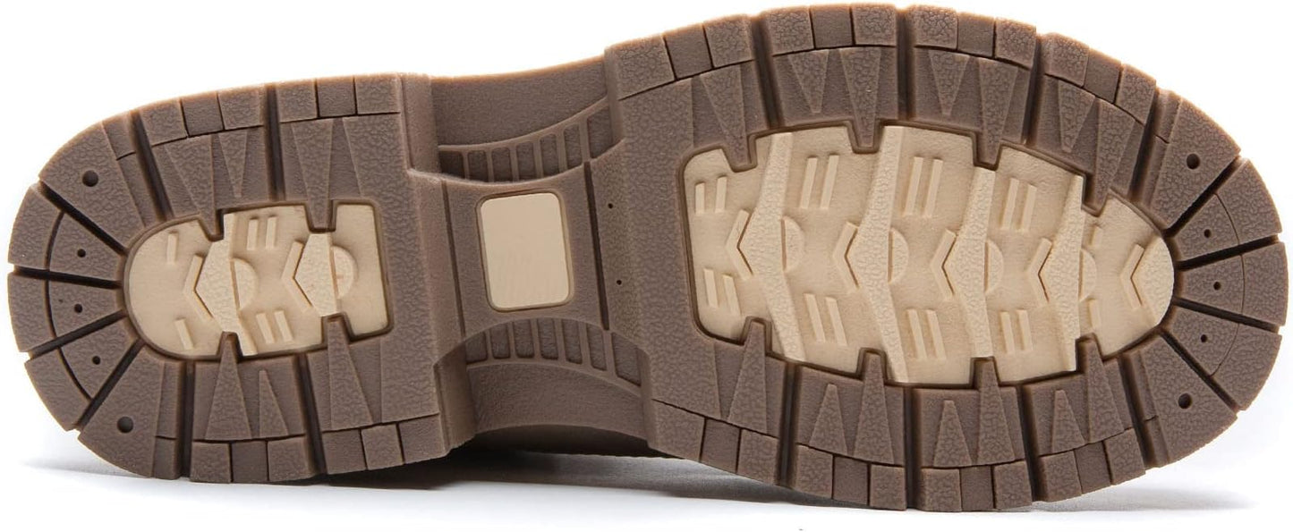 ANJOUFEMME Outdoor Hiking Boots for Women Waterproof - Womens Ankle Boots Lightweight Snow Winter Boots for Trekking Walking