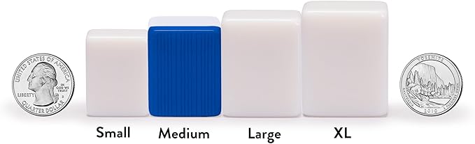 Yellow Mountain Imports "Royal Azure Chinese Mahjong Set with 146 Medium Tiles and Blue Vinyl Case — for Chinese Style Gameplay Only [「皇天藍」中國麻將]