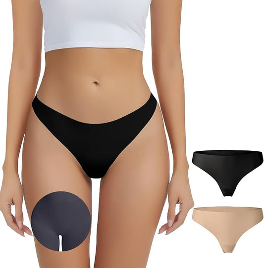 Seamless Camel Toe Underwear for Women No VPL Cameltoe Thongs with Concealer Comfy Invisible Workout Panties