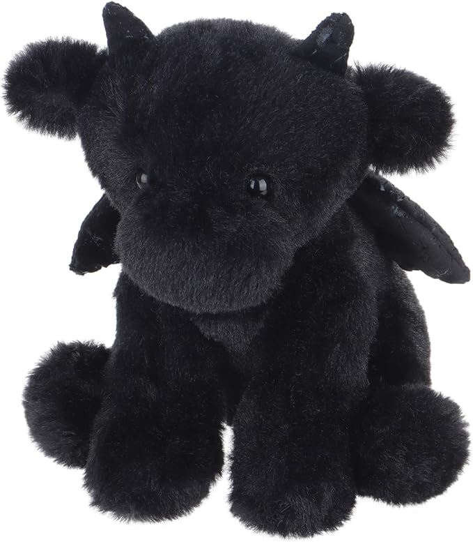 Apricot Lamb Black Dragon Plush Stuffed Animals for Kids, Soft Cute Plush Toys for Baby Girl and Boy, Fluffy Black Dragon Black