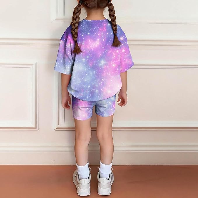 K-POP DEM0N Hunters Outfits for Girls, 2 Piece T-Shirts and Apparel Sets Birthday Gift