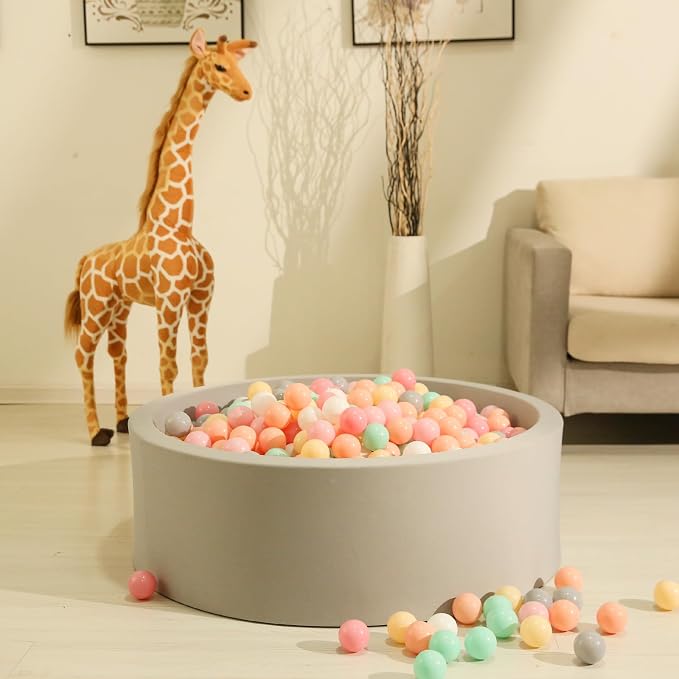 GOGOSO 100 Pit Balls Plastic Balls for Baby Toddlers GirlsToddlers for Playhouse, Baby Pool, Play Ball Fun Centers, for Babies, Kids, Toddlers, Phthalate Free BPA Free