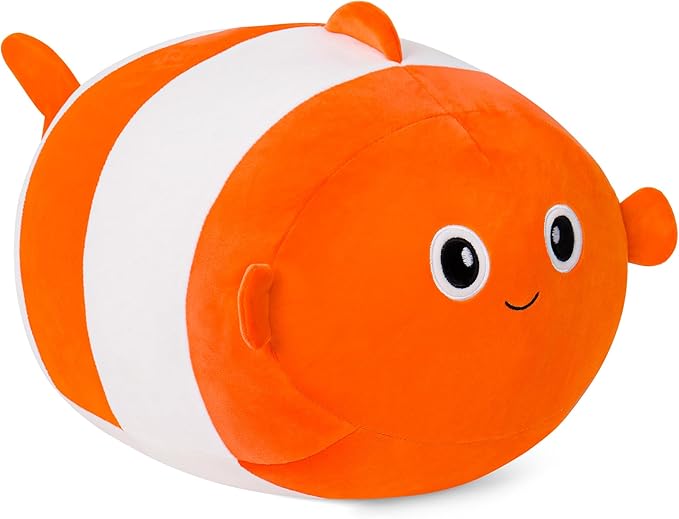 Wepop 20in Clown Fish Stuffed Animal, Big Clown Fish Plush, Cuddle Stuffed Plushies Pillows Gifts for Kids Adults Boys and Girls