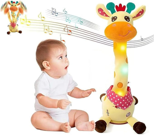 Musical Giraffe Toy, Dancing Talking Giraffe Toy, Stuffed Baby Toy Repeats What You Say, Colorful Glowing Plush Interactive Toys