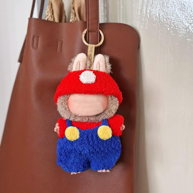 Clothes Fit for 17CM Doll, Fashion Doll Clothes Outfit Set Cute Theme Designer Toys Dress Accessories for Collector Fans Display Case (Red Blue Set)