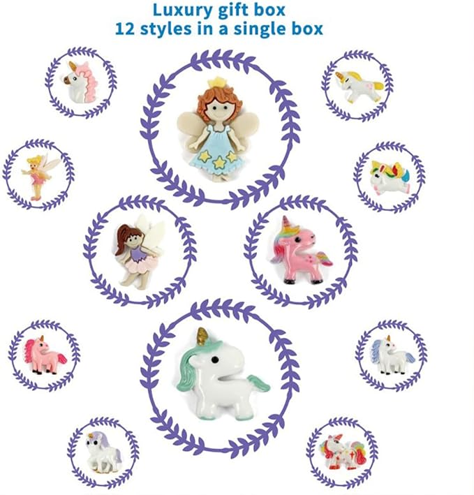 Liberty Imports 12-Pack Fairy and Unicorn Excavation Kit for Kids - Enchanted Magical Digging Adventure - Ideal Party Favors, Educational STEM Toys for Girls and Boys