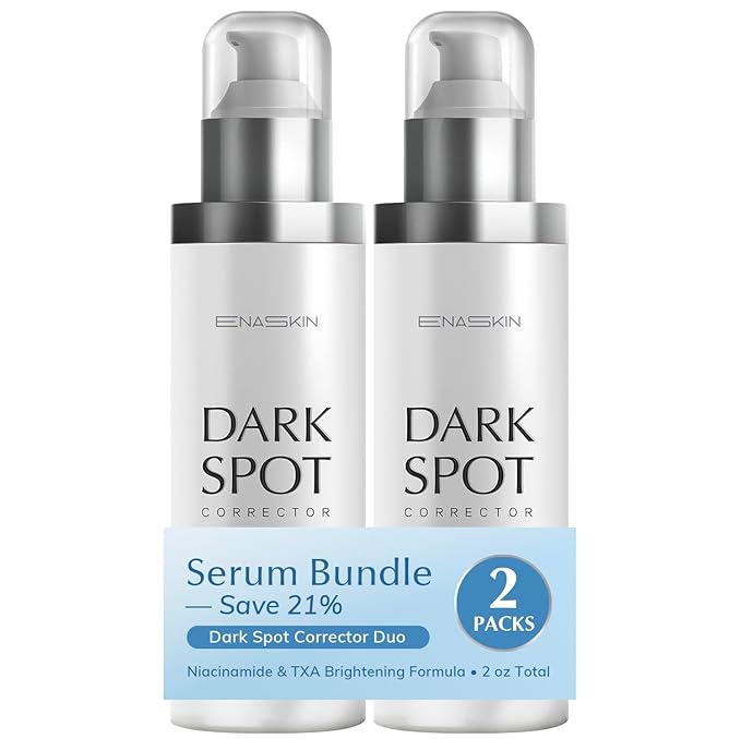 EnaSkin Dark Spot Remover Face & Body Serum: Age Spot Sun Spot Freckles Melasma Brown Spot - Advanced Formula with Niacinamide for Women and Men 1.0 Fl Oz (Pack of 2)