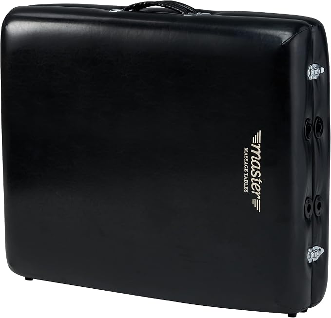 Master Massage Gibraltar 32" Width Olympic LX Portable Massage Table, Black- Extra Wide for Larger Clients, Supports Weight Up to 800lbs.- Tattoo Spa Salon Facial Beauty Bed, Lash Tables