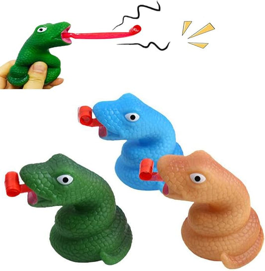 LBKKC Snake Stress Toys with Tongue Sticking Out, Creative Party Favor, Novelty Relief Squeeze Toys Funny Gags Gifts for Kids Adults,Sensory Toy