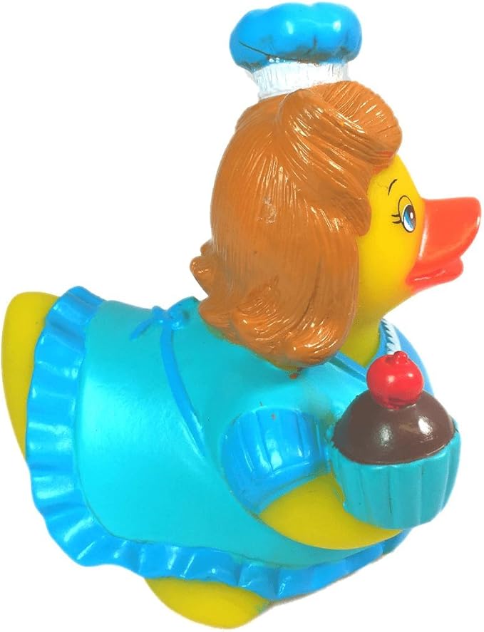 3" Baking Rubber Duck [Floats Upright] - Baby Safe Bathtub Bathing Toy
