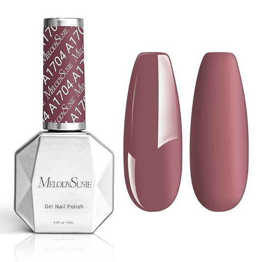 MelodySusie Thick Taro Purple Gel Nail Polish,0.5fl oz Nails Soak Off UV LED Purple Pink Gel Polish Gift for Women Nail Art Manicure Salon DIY Nail Design Decoration at Home-A1704
