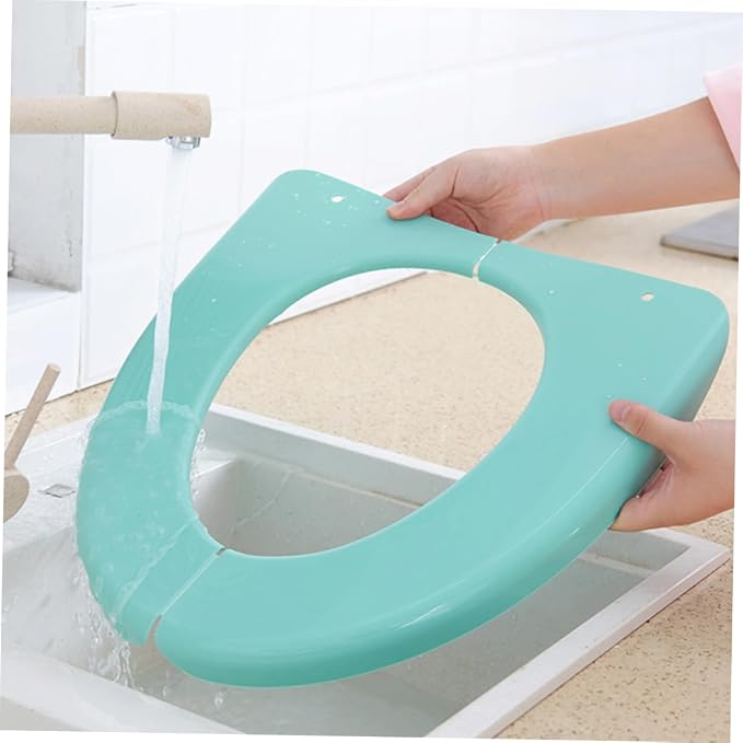 NOLITOY 1pc Folding Potty Seat Cover Lightweight Portable Toilet Training Cushion for Home and Standard Toilets Made of Safe Plastic Nordic Green
