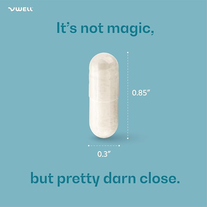 VWELL Boric Acid Vaginal Suppositories - pH & Flora Support, 60 Count