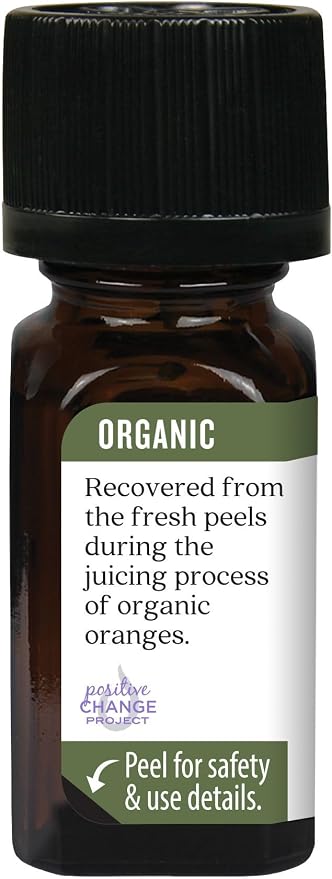 Aura Cacia Organic Sweet Orange Essential Oil 0.25 fl. oz.