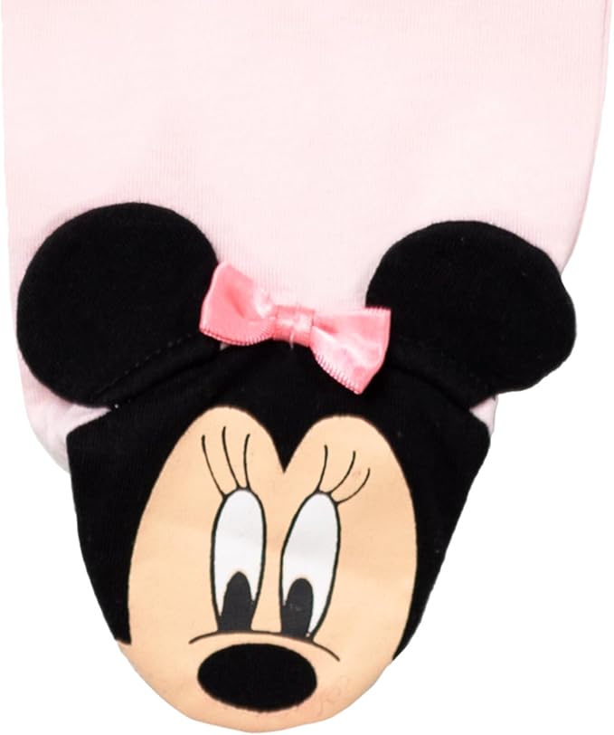 Disney Baby Girls 2 Pack Zip Up Sleep N' Plays Newborn to Infant Sizes (Newborn - 24 Months)