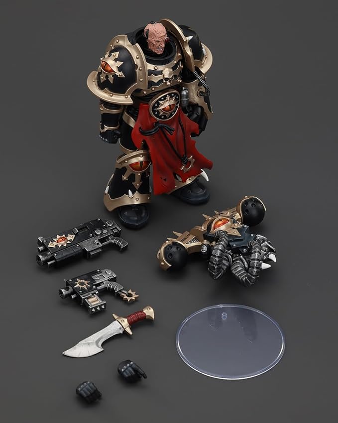 JoyToy Warhammer 40K Genuine License 1:18 Action Figure, Chaos Space Marines Black Chosen with Bolt Pistol and Power Fist, 4.96 inch Collectible Action Figures Sets