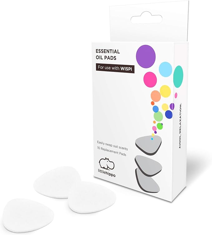 LittleHippo Aromatherapy Replacement Pads for WISPI 3-in-1 Humidifier, Diffuser & Night Light - Essential Oil Pads for Diffusers - Humidifier Replacement Filter (10 Pack)